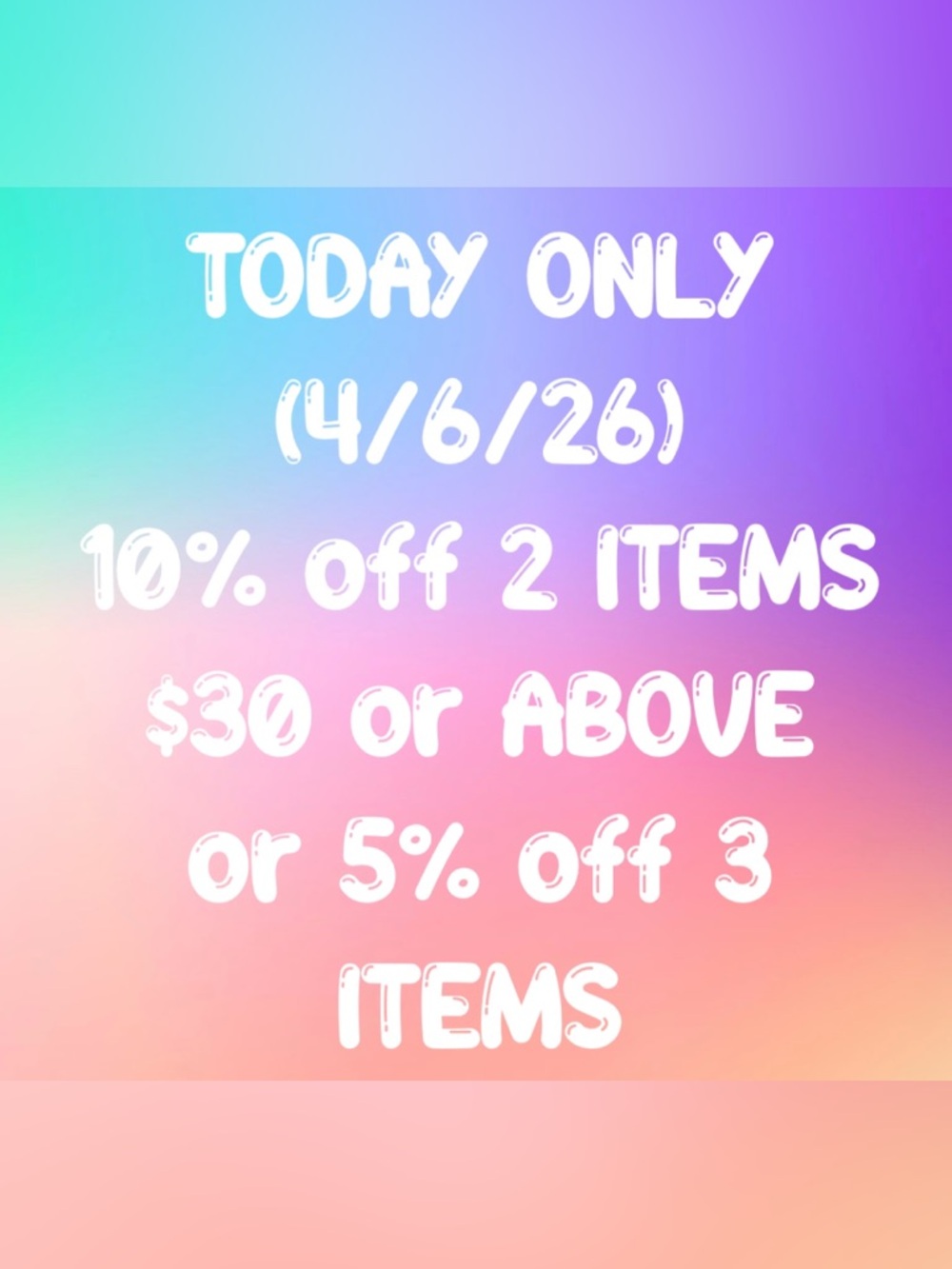Pastel Gradient Promotional Graphic with White Text